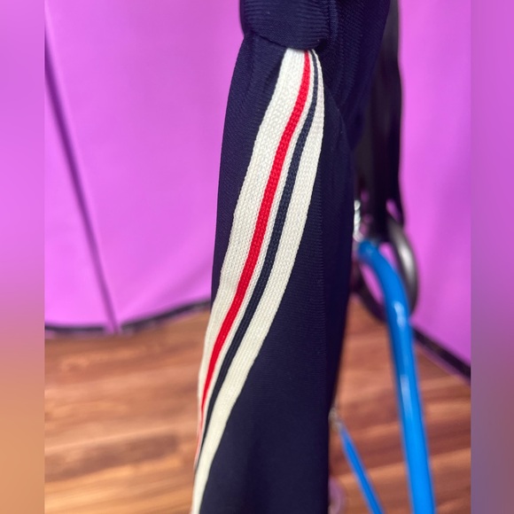 Cheryl Kids navy romper with a red and white stripe down side. size 10 EUC - Picture 3 of 5